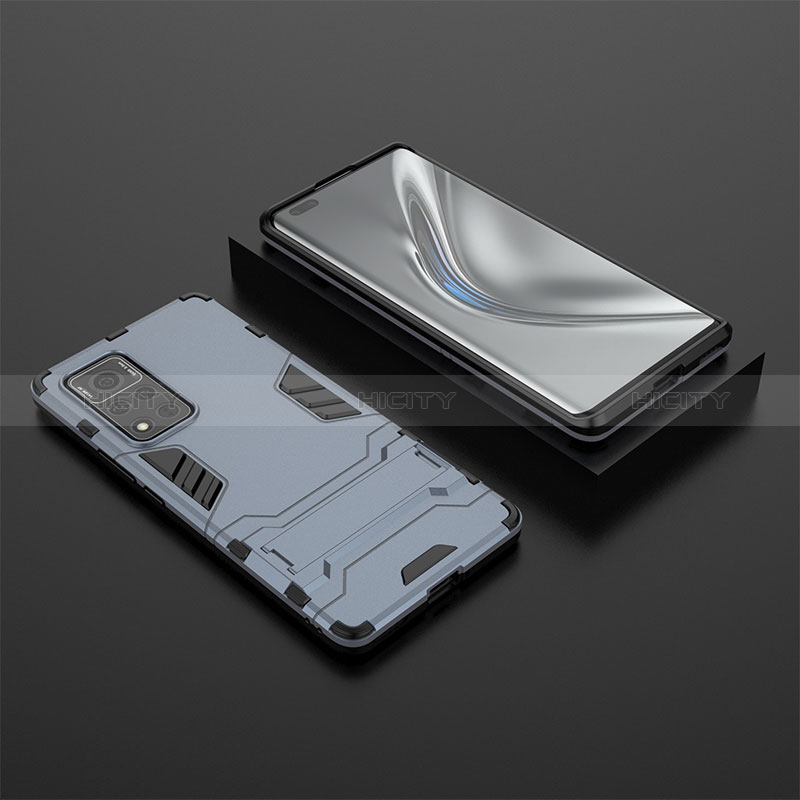 Funda Bumper Silicona y Plastico Mate Carcasa con Soporte para Huawei Honor V40 5G