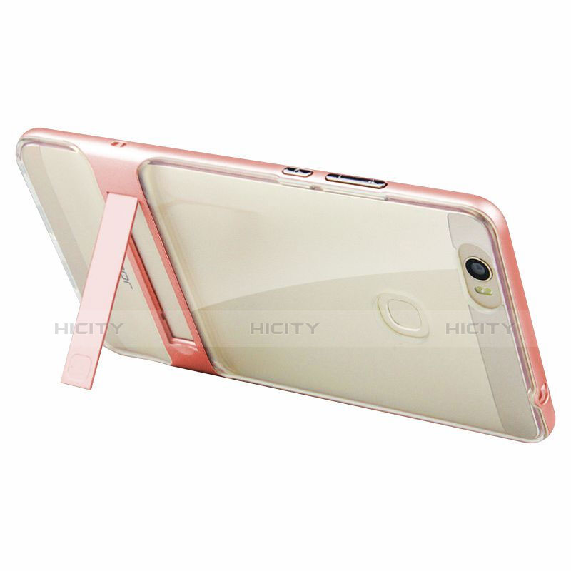 Funda Bumper Silicona y Plastico Mate Carcasa con Soporte para Huawei Honor V8 Max