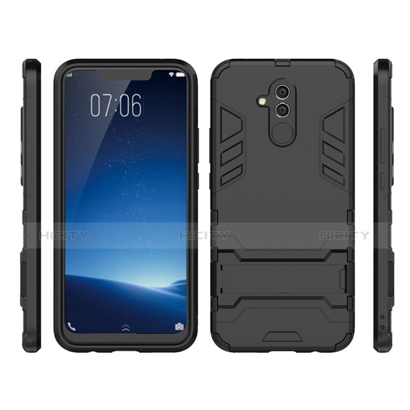 Funda Bumper Silicona y Plastico Mate Carcasa con Soporte para Huawei Maimang 7