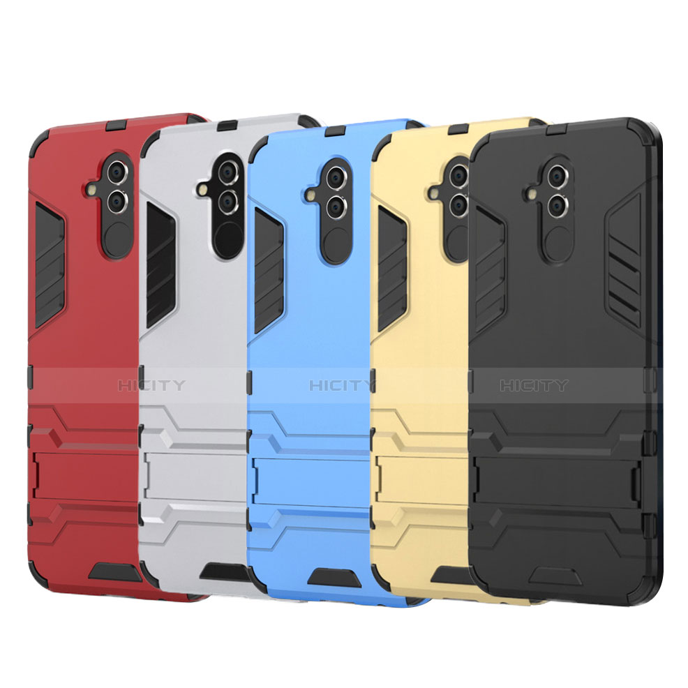 Funda Bumper Silicona y Plastico Mate Carcasa con Soporte para Huawei Mate 20 Lite