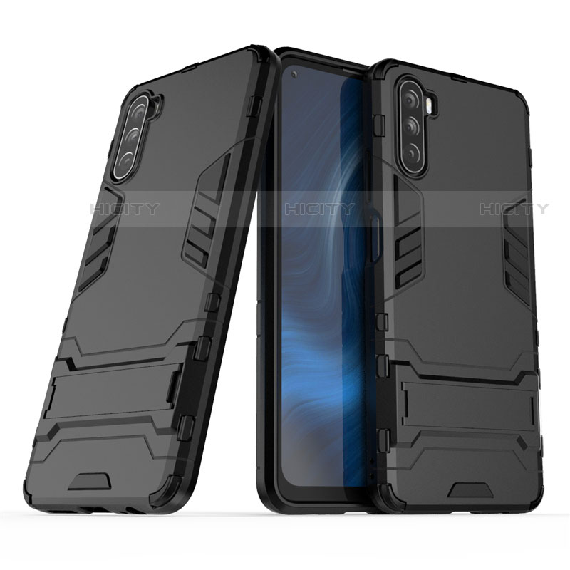 Funda Bumper Silicona y Plastico Mate Carcasa con Soporte para Huawei Mate 40 Lite 5G