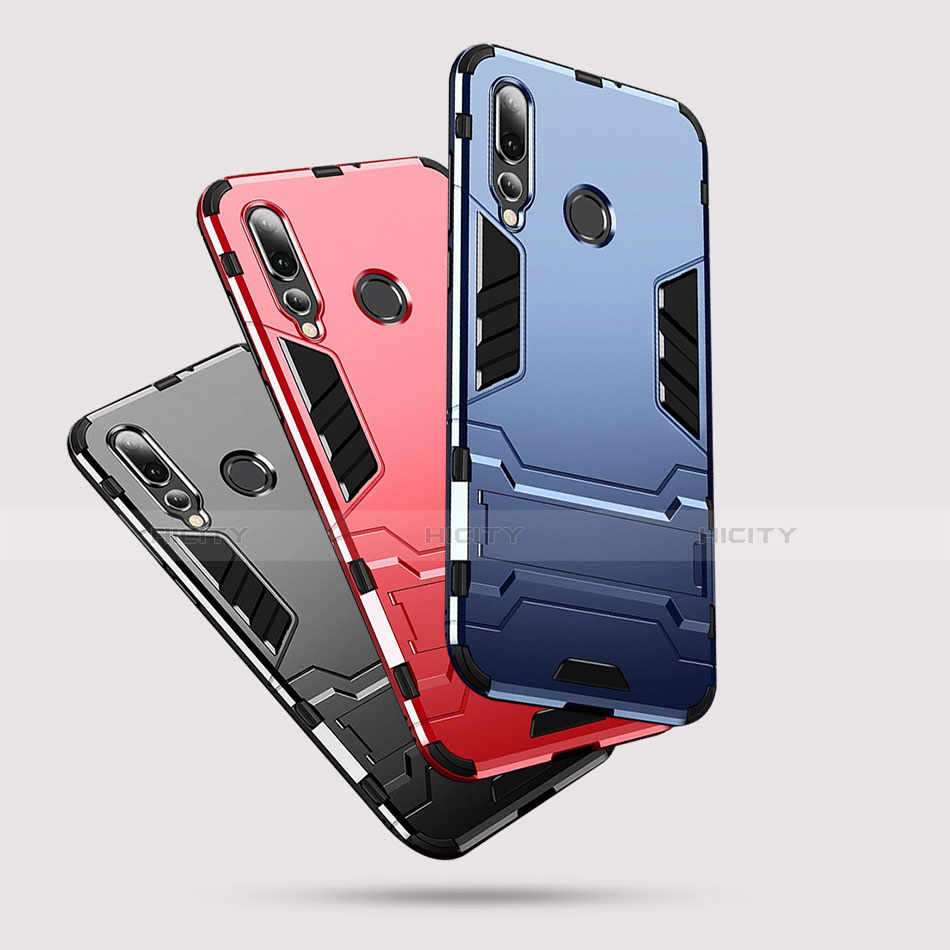 Funda Bumper Silicona y Plastico Mate Carcasa con Soporte para Huawei Nova 4