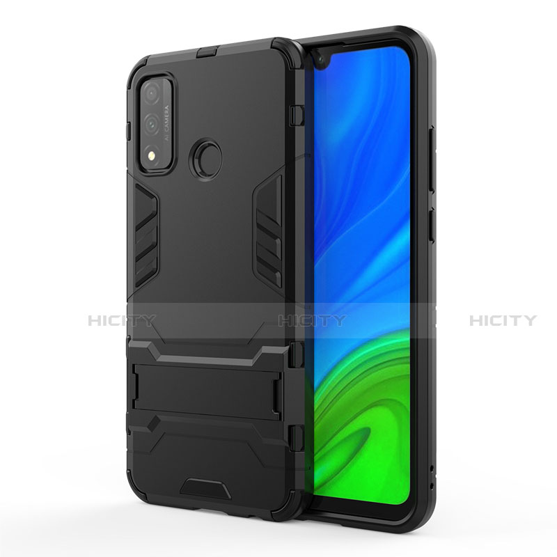 Funda Bumper Silicona y Plastico Mate Carcasa con Soporte para Huawei P Smart (2020)