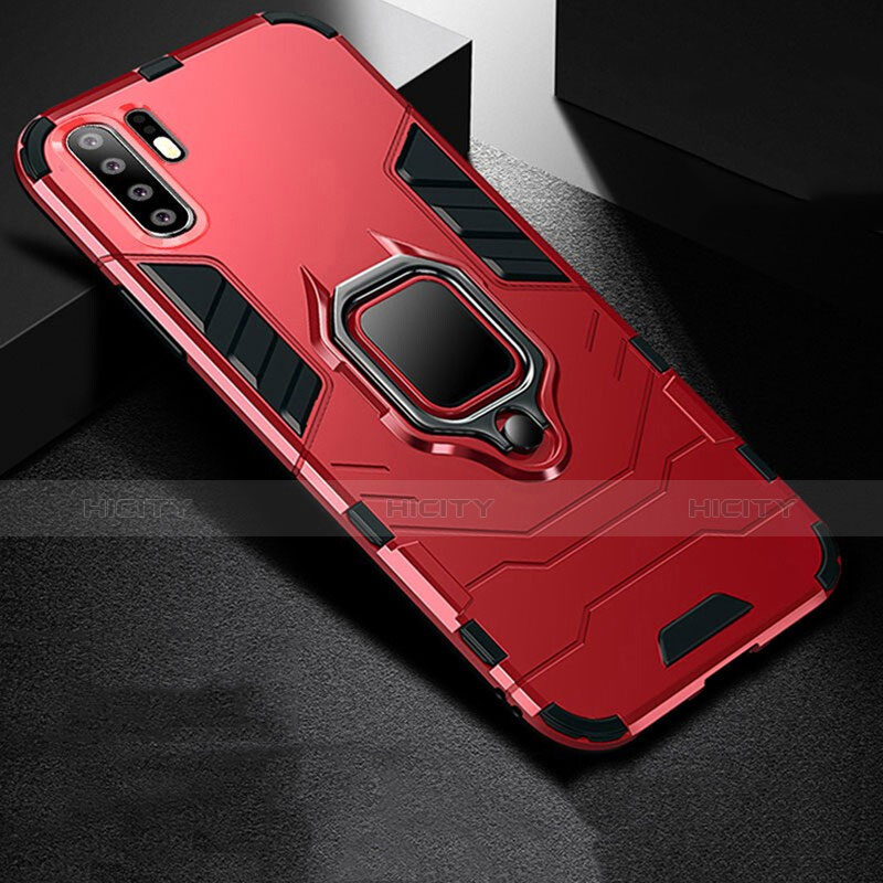 Funda Bumper Silicona y Plastico Mate Carcasa con Soporte para Huawei P30 Pro New Edition