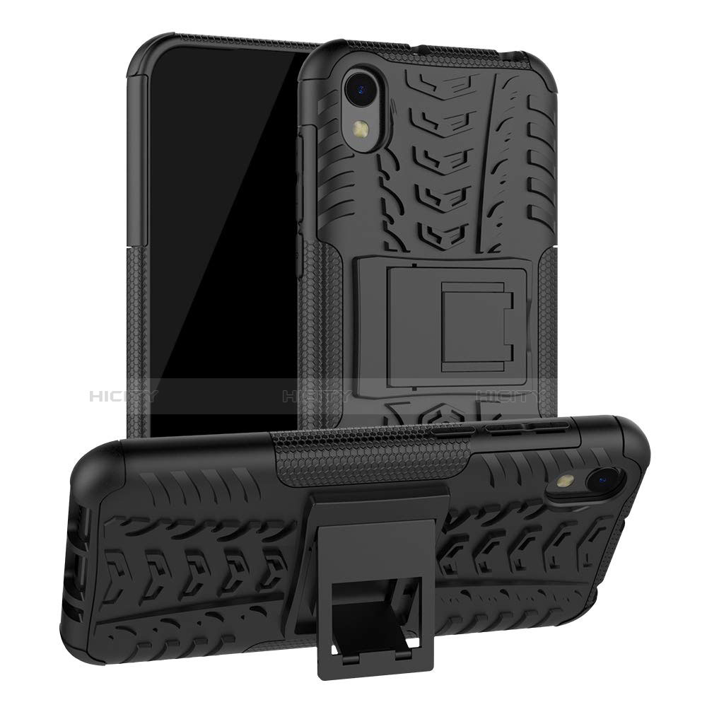 Funda Bumper Silicona y Plastico Mate Carcasa con Soporte para Huawei Y5 (2019)