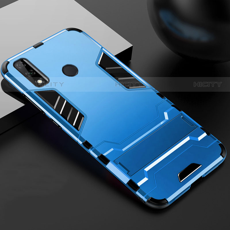 Funda Bumper Silicona y Plastico Mate Carcasa con Soporte para Huawei Y8s