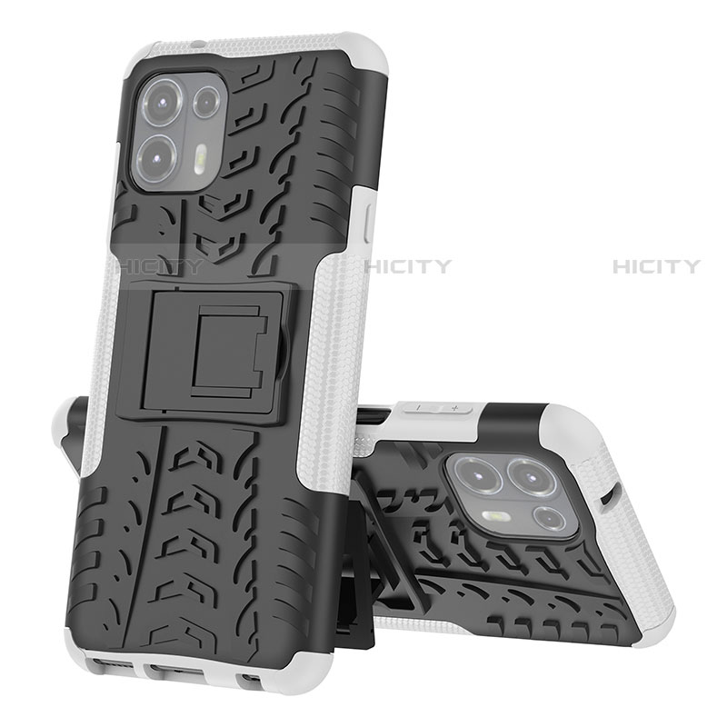 Funda Bumper Silicona y Plastico Mate Carcasa con Soporte para Motorola Moto Edge 20 Lite 5G