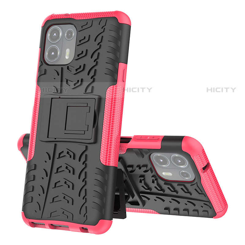 Funda Bumper Silicona y Plastico Mate Carcasa con Soporte para Motorola Moto Edge 20 Lite 5G