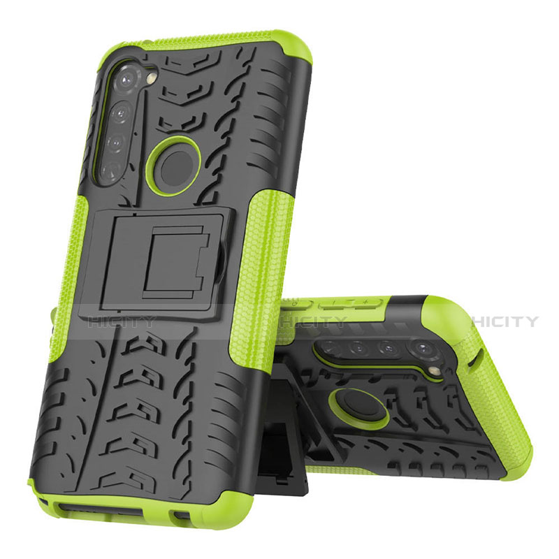 Funda Bumper Silicona y Plastico Mate Carcasa con Soporte para Motorola Moto G Pro Verde