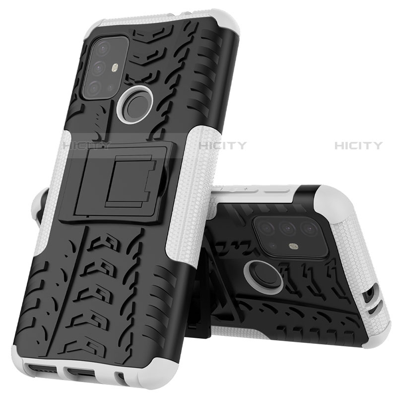 Funda Bumper Silicona y Plastico Mate Carcasa con Soporte para Motorola Moto G10