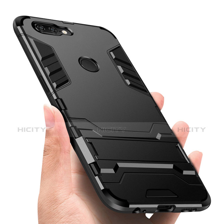 Funda Bumper Silicona y Plastico Mate Carcasa con Soporte para OnePlus 5T A5010