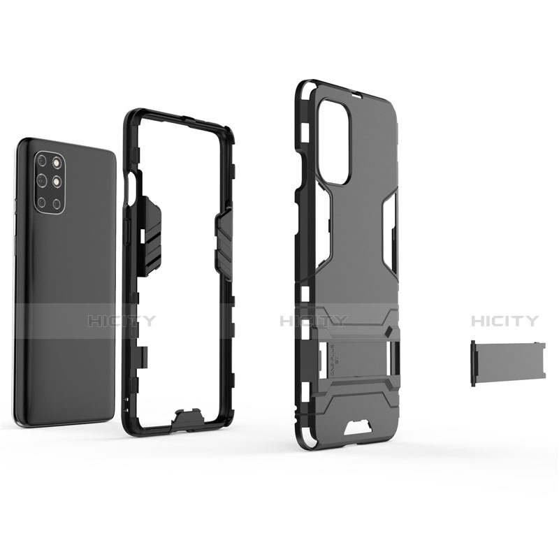 Funda Bumper Silicona y Plastico Mate Carcasa con Soporte para OnePlus 8T 5G