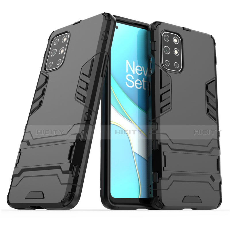 Funda Bumper Silicona y Plastico Mate Carcasa con Soporte para OnePlus 8T 5G