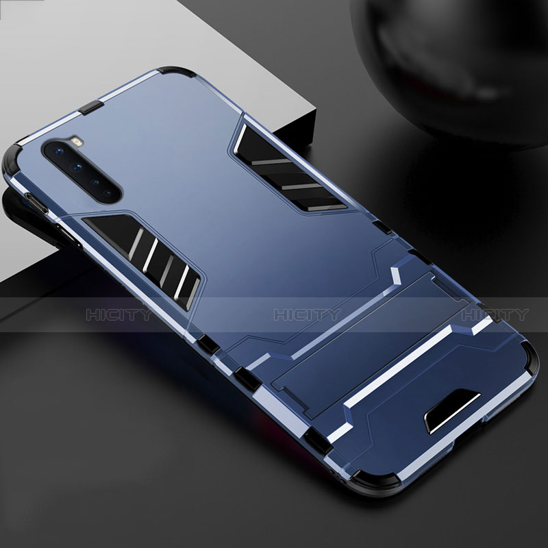 Funda Bumper Silicona y Plastico Mate Carcasa con Soporte para OnePlus Nord