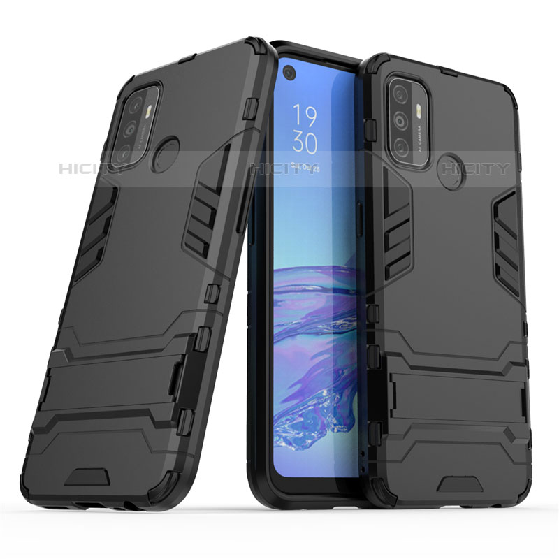 Funda Bumper Silicona y Plastico Mate Carcasa con Soporte para Oppo A11s