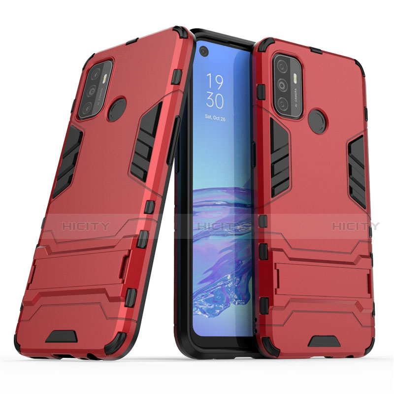 Funda Bumper Silicona y Plastico Mate Carcasa con Soporte para Oppo A33