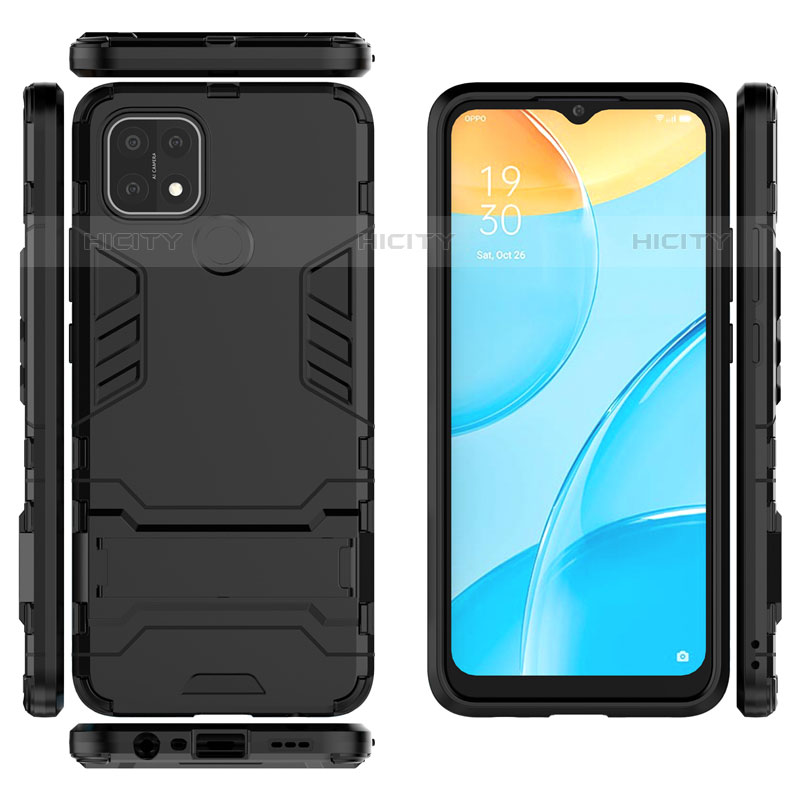 Funda Bumper Silicona y Plastico Mate Carcasa con Soporte para Oppo A35