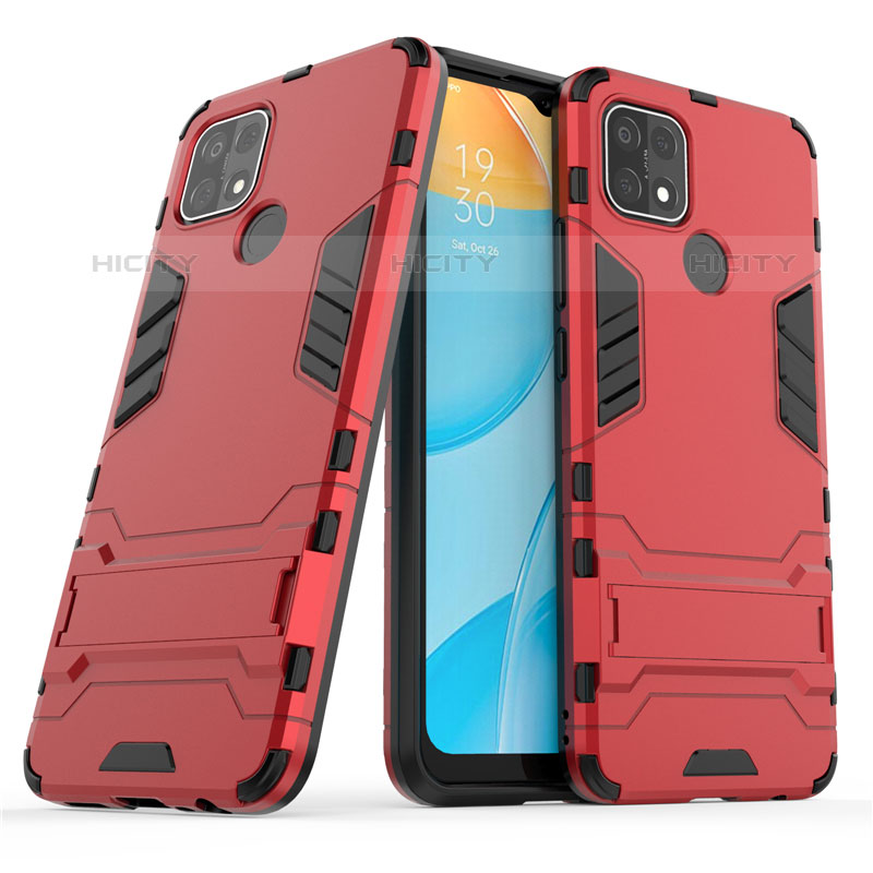 Funda Bumper Silicona y Plastico Mate Carcasa con Soporte para Oppo A35