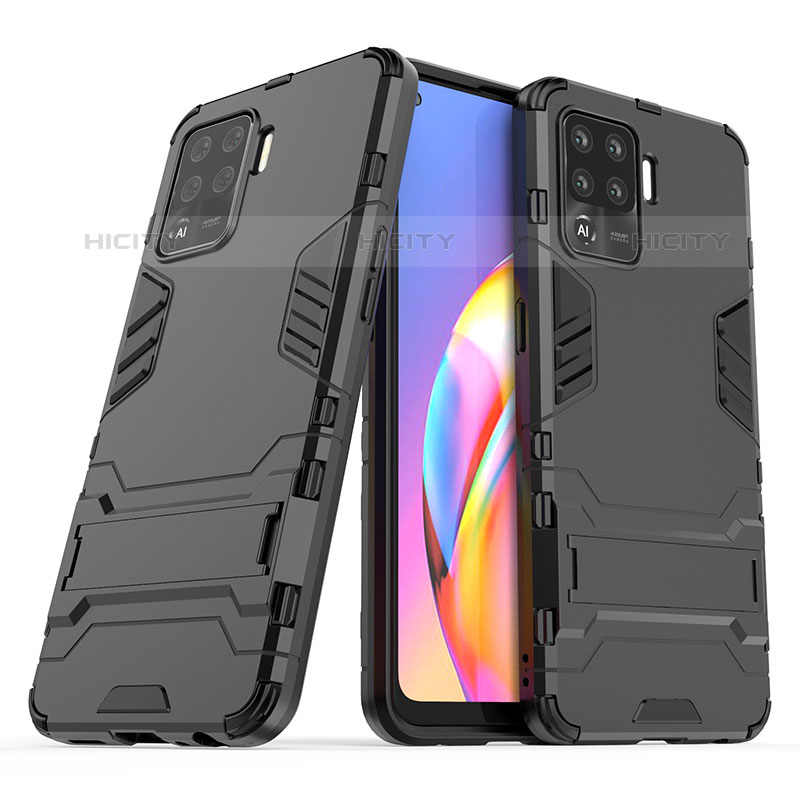 Funda Bumper Silicona y Plastico Mate Carcasa con Soporte para Oppo A94 4G