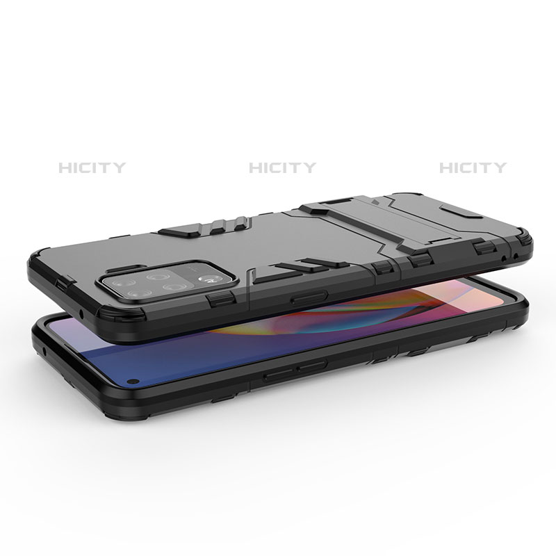 Funda Bumper Silicona y Plastico Mate Carcasa con Soporte para Oppo A94 4G