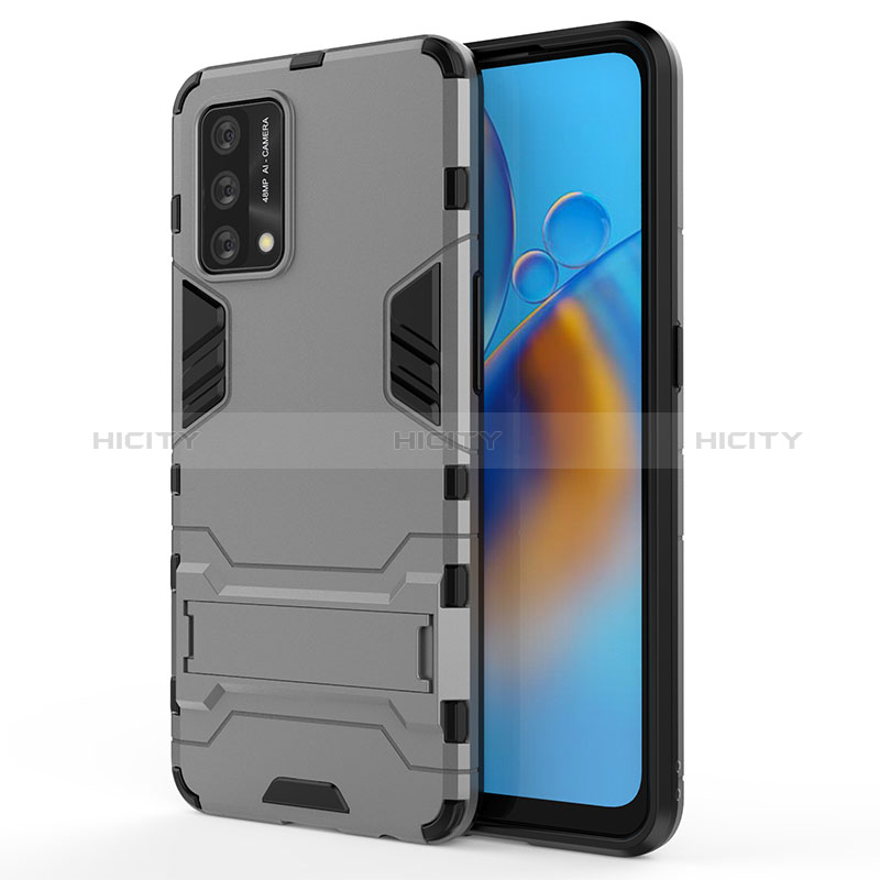 Funda Bumper Silicona y Plastico Mate Carcasa con Soporte para Oppo A95 4G