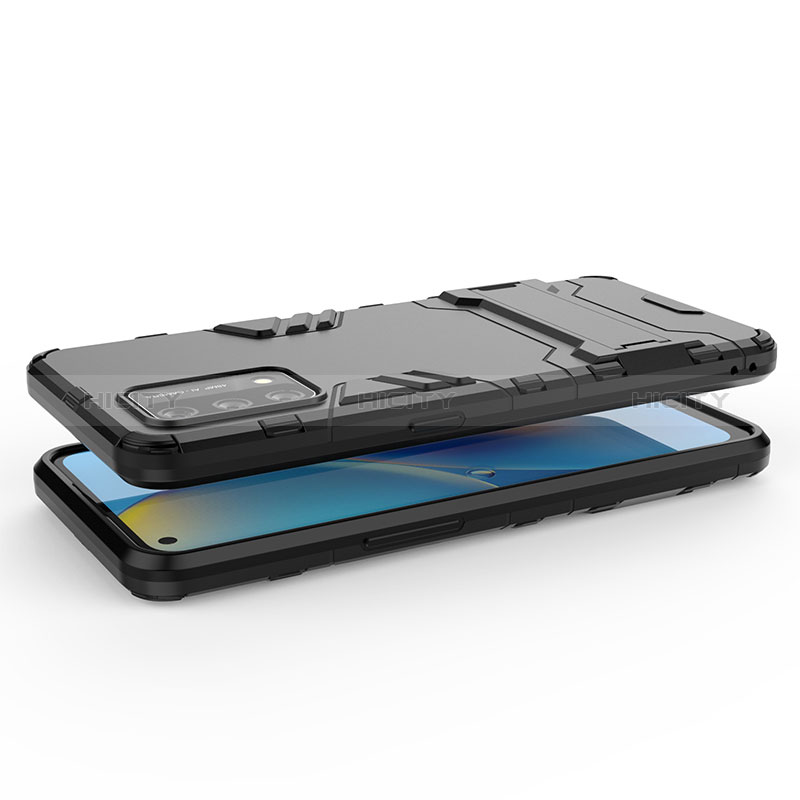 Funda Bumper Silicona y Plastico Mate Carcasa con Soporte para Oppo A95 4G