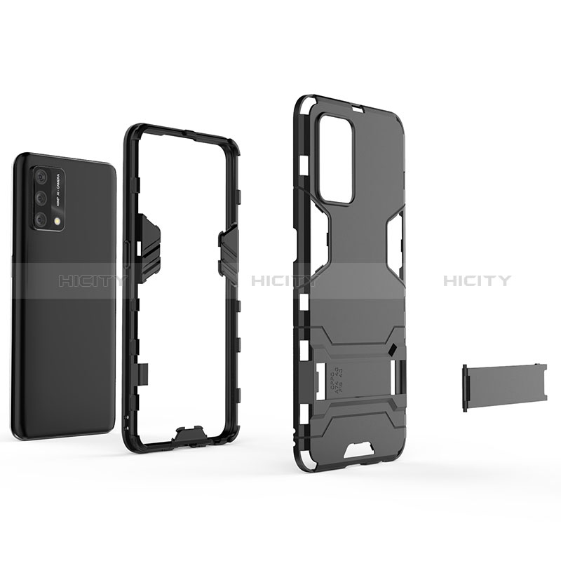 Funda Bumper Silicona y Plastico Mate Carcasa con Soporte para Oppo A95 4G