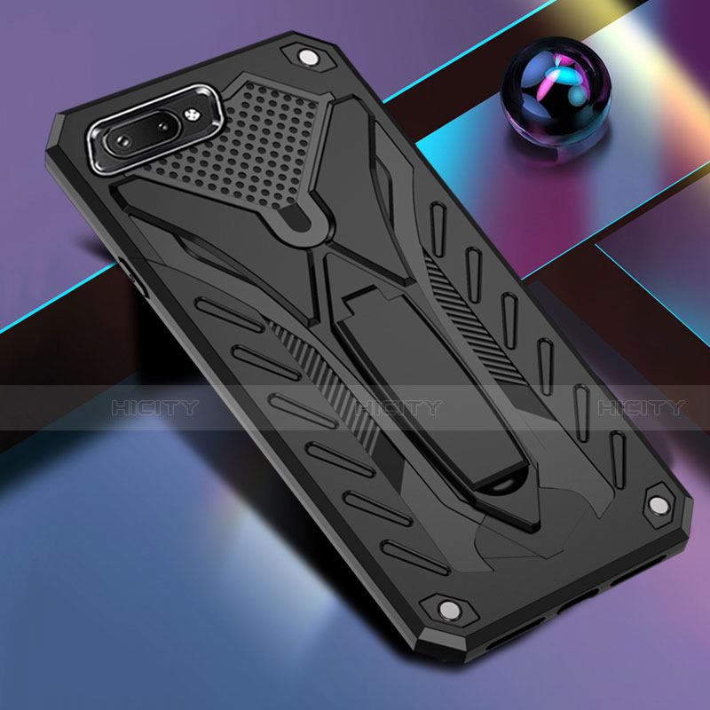 Funda Bumper Silicona y Plastico Mate Carcasa con Soporte para Oppo AX5