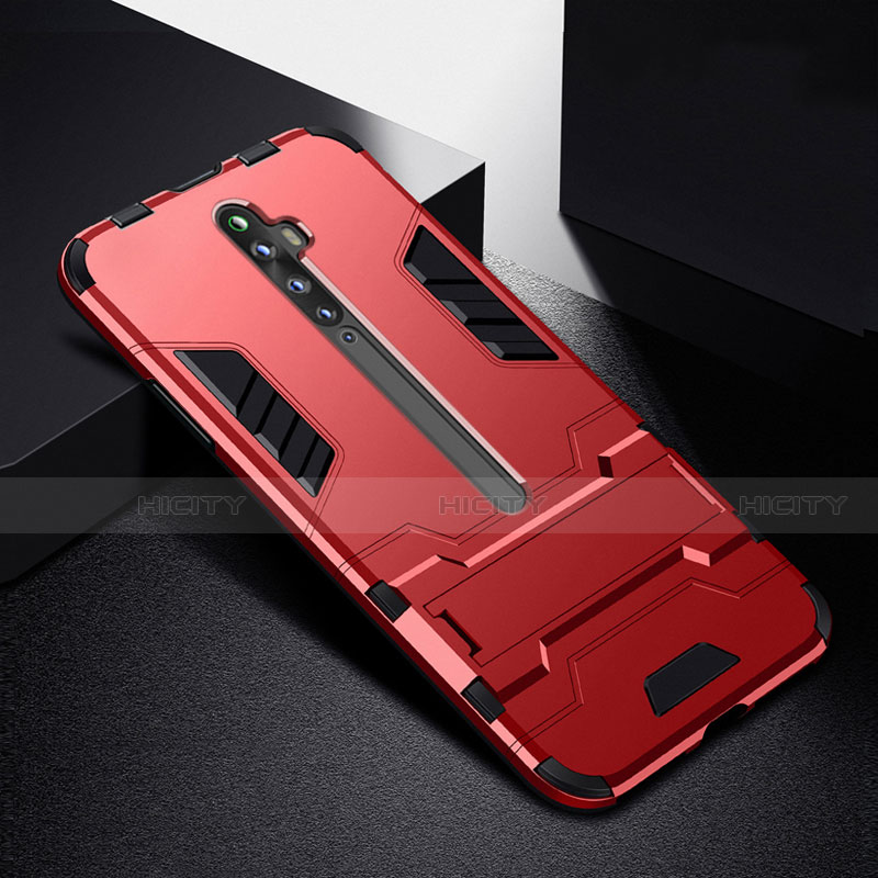 Funda Bumper Silicona y Plastico Mate Carcasa con Soporte para Oppo Reno2 Z