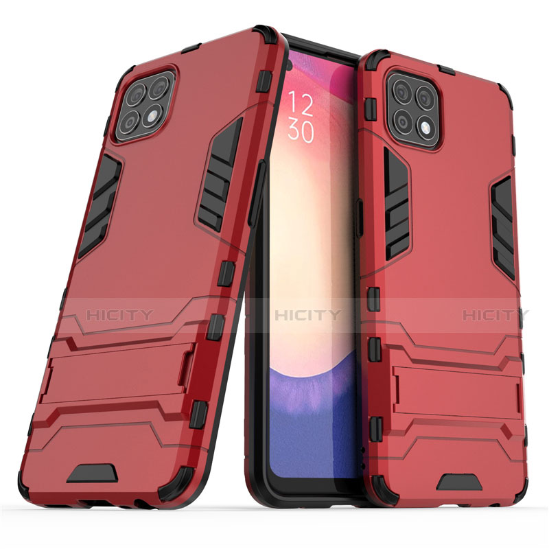 Funda Bumper Silicona y Plastico Mate Carcasa con Soporte para Oppo Reno4 SE 5G