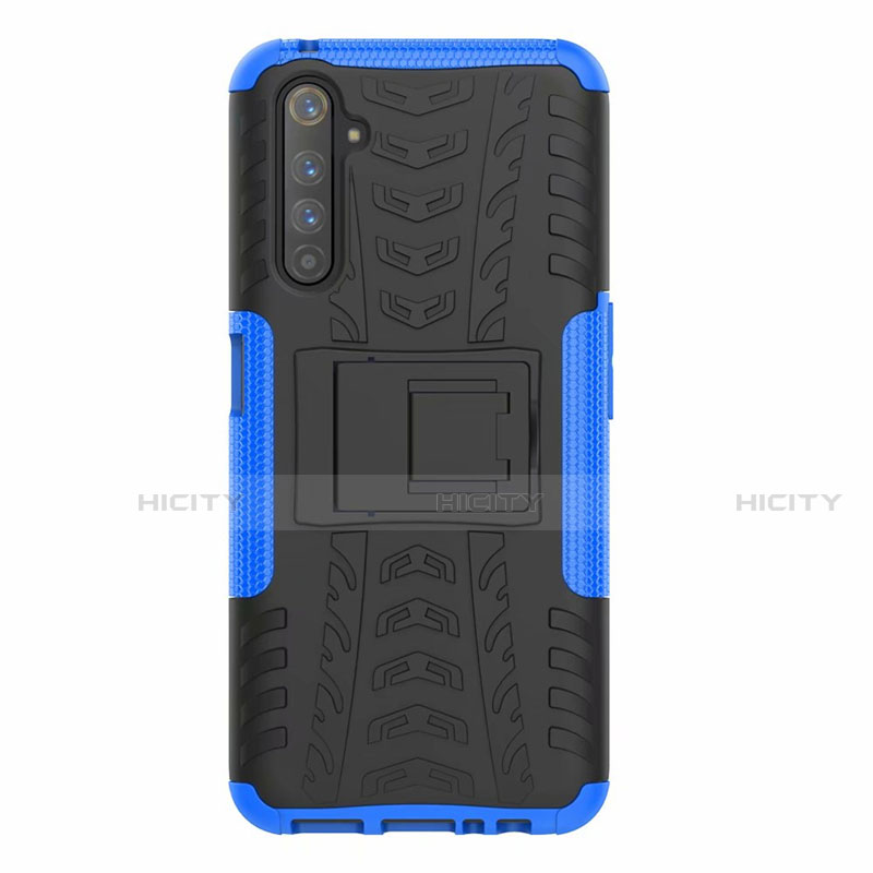 Funda Bumper Silicona y Plastico Mate Carcasa con Soporte para Realme 6 Pro