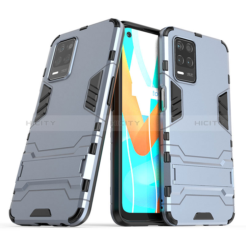 Funda Bumper Silicona y Plastico Mate Carcasa con Soporte para Realme 8s 5G