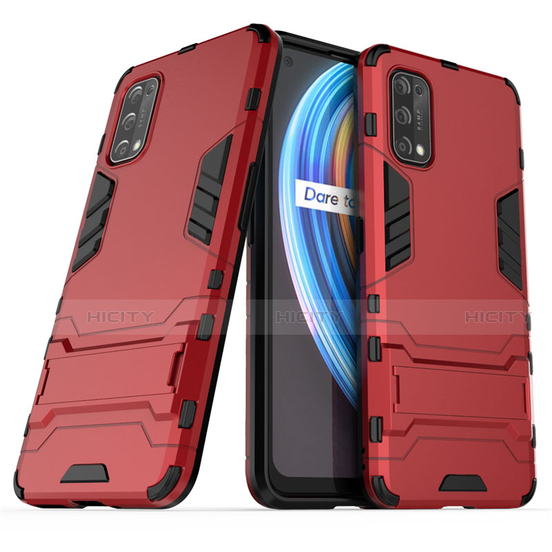 Funda Bumper Silicona y Plastico Mate Carcasa con Soporte para Realme Q2 Pro 5G