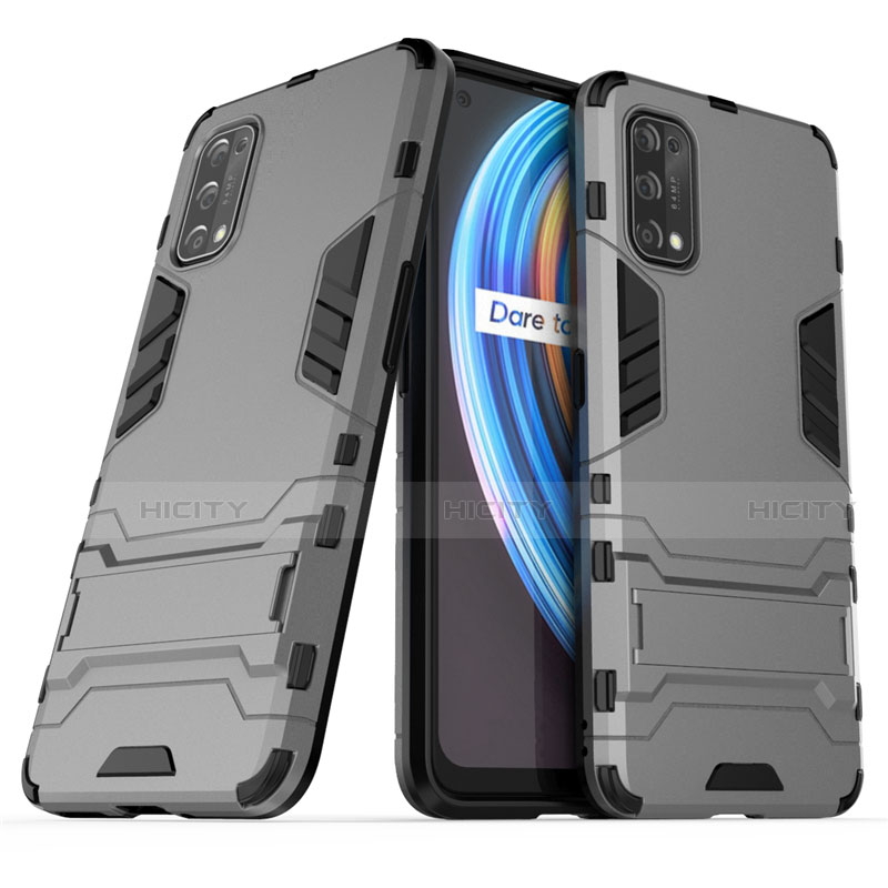 Funda Bumper Silicona y Plastico Mate Carcasa con Soporte para Realme X7 5G