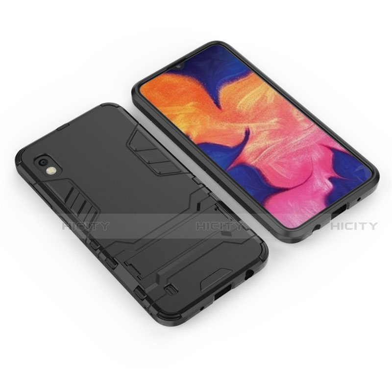 Funda Bumper Silicona y Plastico Mate Carcasa con Soporte para Samsung Galaxy A10