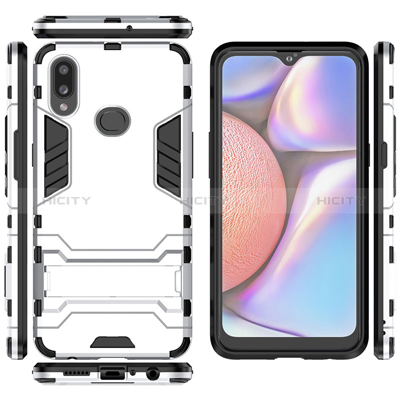 Funda Bumper Silicona y Plastico Mate Carcasa con Soporte para Samsung Galaxy A10s