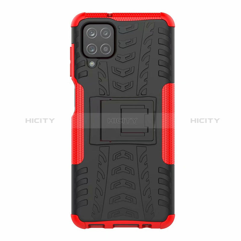 Funda Bumper Silicona y Plastico Mate Carcasa con Soporte para Samsung Galaxy A12 5G