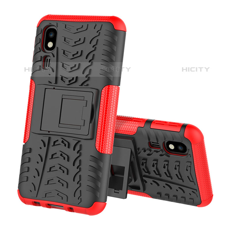 Funda Bumper Silicona y Plastico Mate Carcasa con Soporte para Samsung Galaxy A2 Core A260F A260G