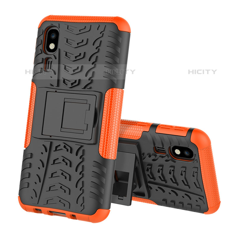 Funda Bumper Silicona y Plastico Mate Carcasa con Soporte para Samsung Galaxy A2 Core A260F A260G