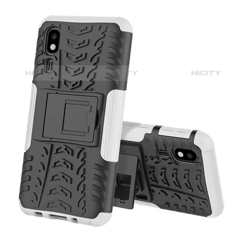 Funda Bumper Silicona y Plastico Mate Carcasa con Soporte para Samsung Galaxy A2 Core A260F A260G