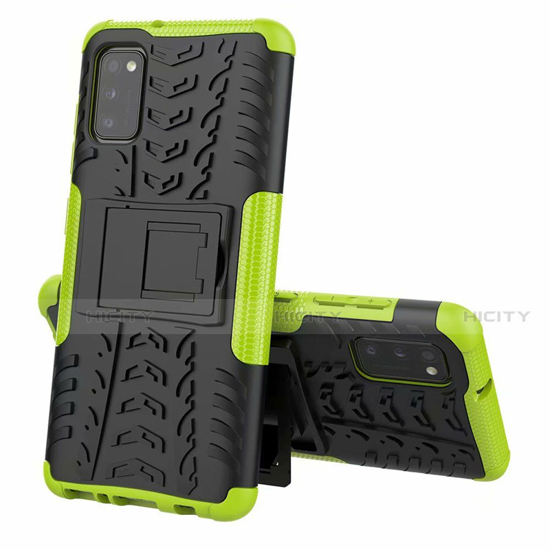 Funda Bumper Silicona y Plastico Mate Carcasa con Soporte para Samsung Galaxy A41