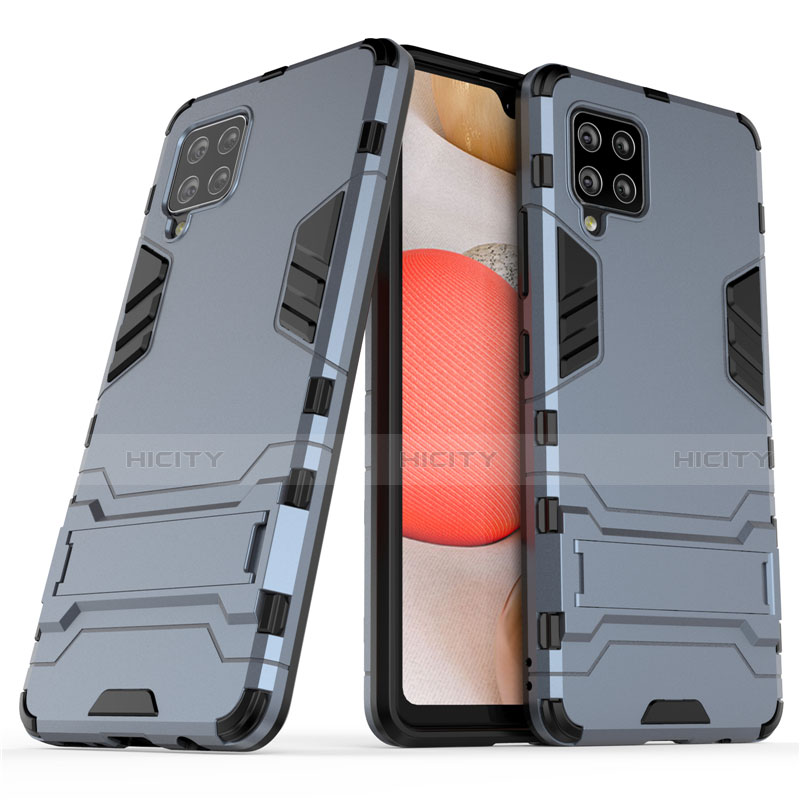 Funda Bumper Silicona y Plastico Mate Carcasa con Soporte para Samsung Galaxy A42 5G