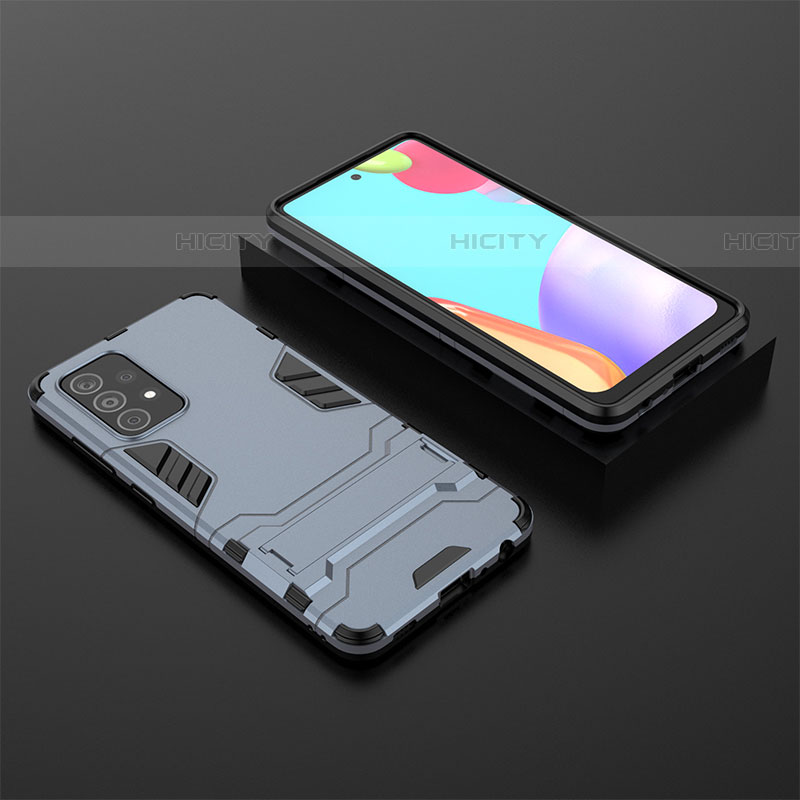 Funda Bumper Silicona y Plastico Mate Carcasa con Soporte para Samsung Galaxy A52 5G