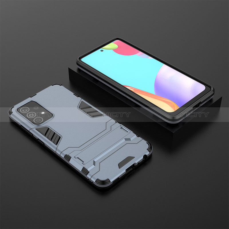 Funda Bumper Silicona y Plastico Mate Carcasa con Soporte para Samsung Galaxy A52s 5G