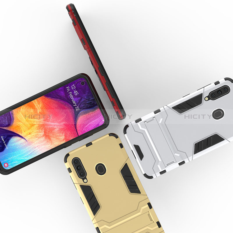 Funda Bumper Silicona y Plastico Mate Carcasa con Soporte para Samsung Galaxy A60