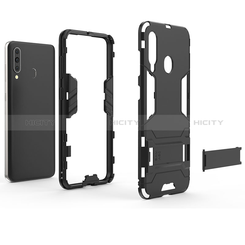 Funda Bumper Silicona y Plastico Mate Carcasa con Soporte para Samsung Galaxy A60