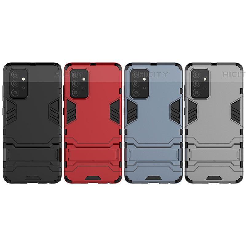 Funda Bumper Silicona y Plastico Mate Carcasa con Soporte para Samsung Galaxy A72 5G