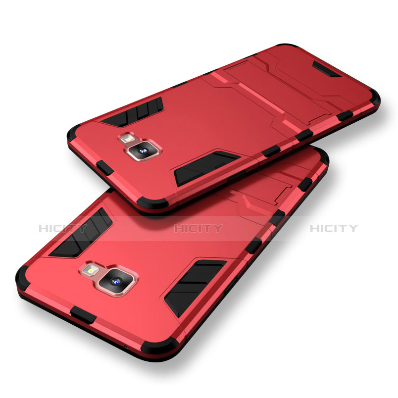 Funda Bumper Silicona y Plastico Mate Carcasa con Soporte para Samsung Galaxy A9 Pro (2016) SM-A9100