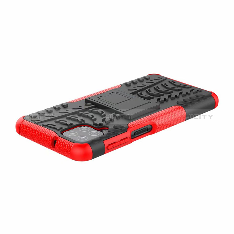 Funda Bumper Silicona y Plastico Mate Carcasa con Soporte para Samsung Galaxy F12