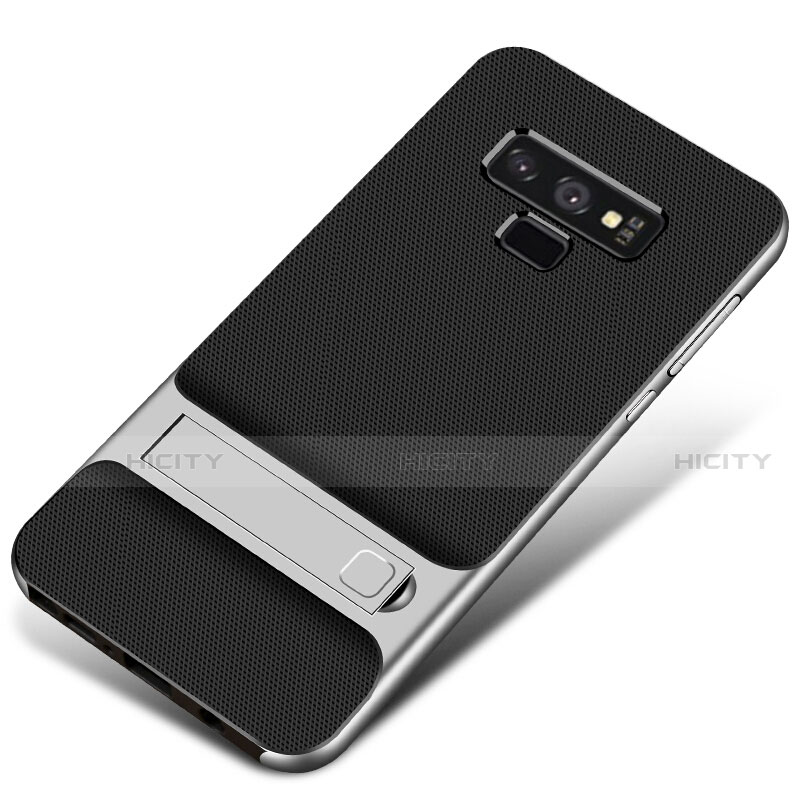 Funda Bumper Silicona y Plastico Mate Carcasa con Soporte para Samsung Galaxy Note 9